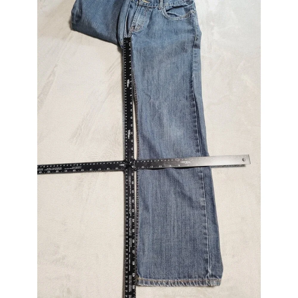 Levi's 505 Regular Fit Straight Leg Denim Jeans Dark Blue Wash Size 30x30
